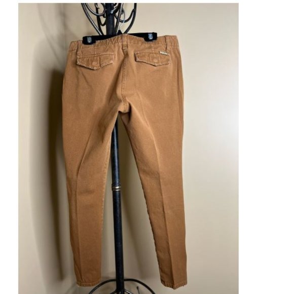 Michael Kors Womens Classic Fit Skinny Jeans Mid Rise Ankle Zip Size 4 Brown - Picture 2 of 5